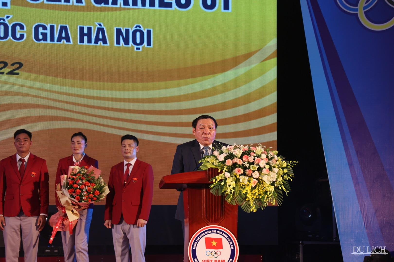 Bộ trưởng Bộ VHTTDL Nguyễn Văn Hùng phát biểu